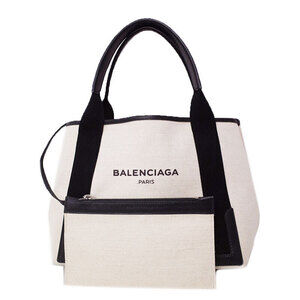 Balenciaga Navy Blue Cabas Tote Bag